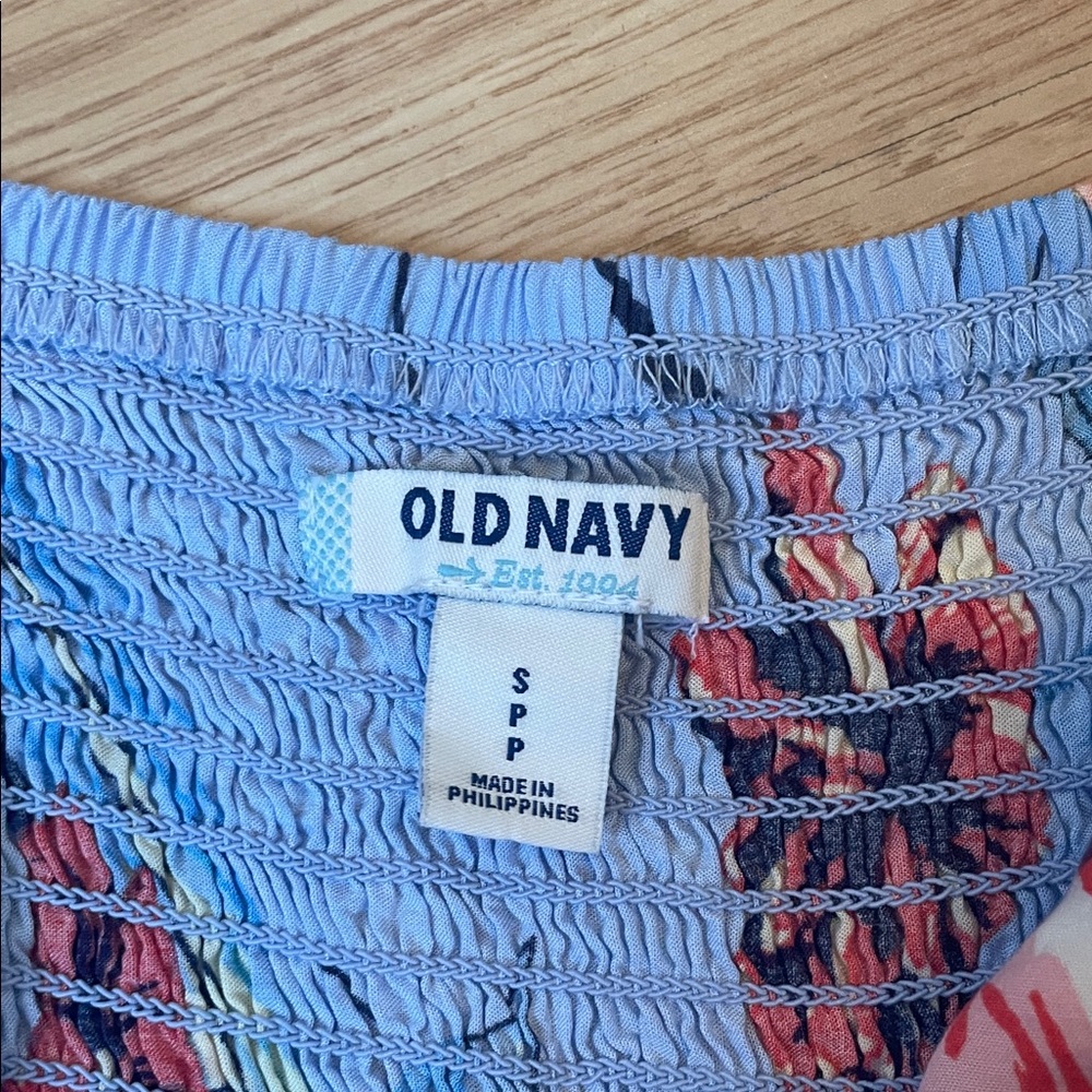 Old Navy Blue Floral Dress - Picture 6 of 6